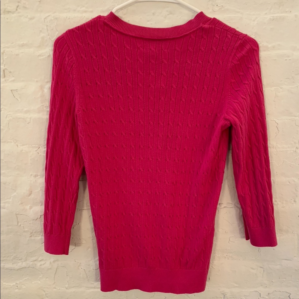 Tommy Hilfiger Knit Pink Cardigan - Picture 2 of 3